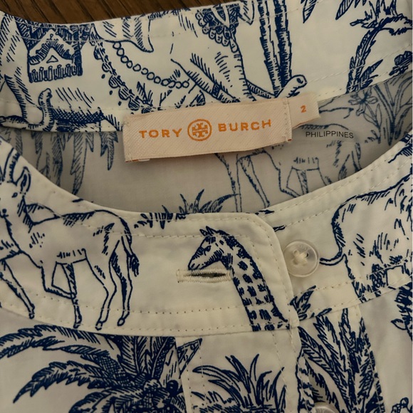 Tory Burch Safari Print Tie Waist Dress - Picture 3 of 5